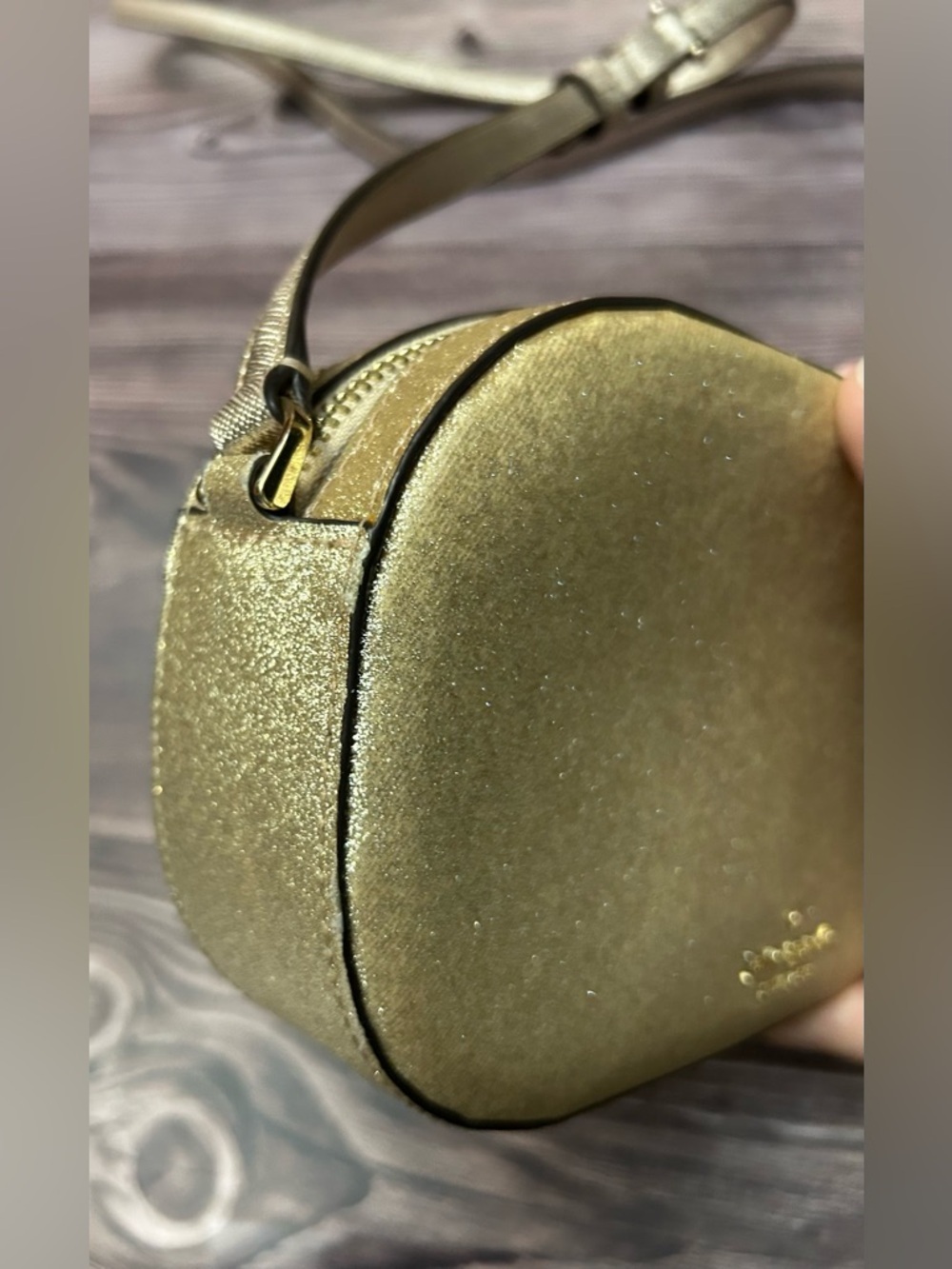 Kate Spade Gold Glitter Crossbody Bag - Picture 5 of 11